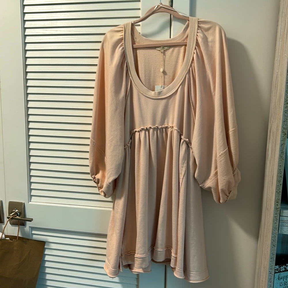 Pale pink mini dress/ tunic